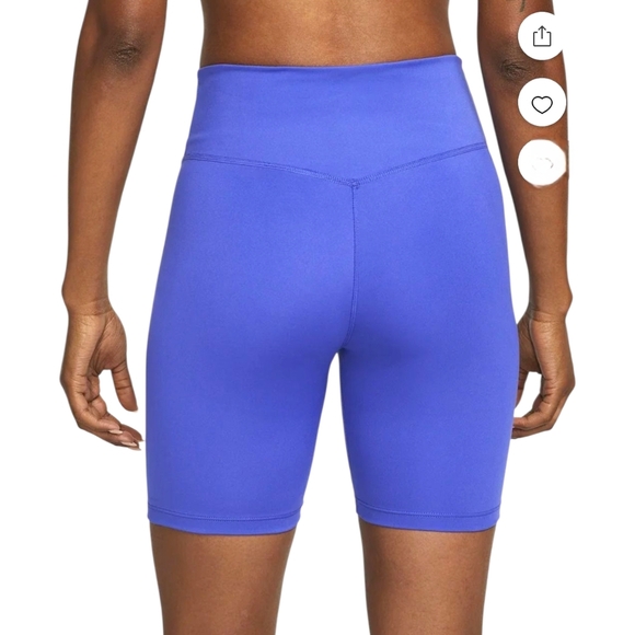 NIKEONE Women's New Mid-Rise 7" Bike Short. Lapis Blue Color Size M - Picture 5 of 16